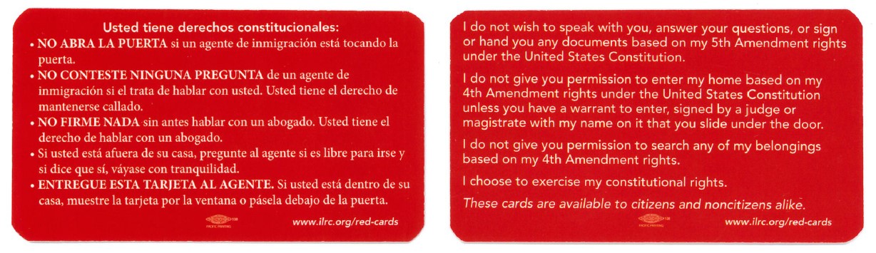 Red Cards from the Immigrant Legal Resource Center